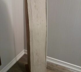 old wooden ironing board turned corner shelf, Add Wallpaper