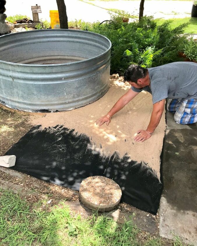how to install a stock tank pool with a waterfall