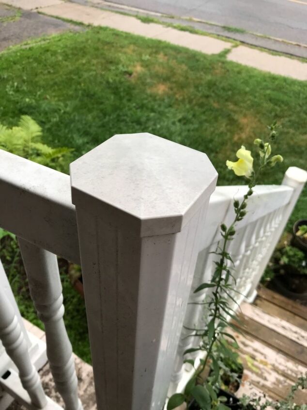 how do i clean a white vinyl porch railing