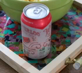 s 15 fun ways to infuse your home decor with color, Resin Confetti Tray