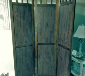 chalk painted texture casting room divider makeover