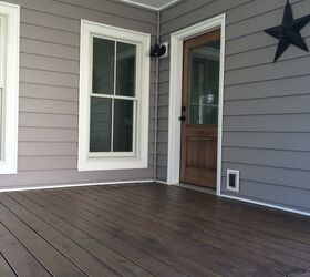 diy stained front porch