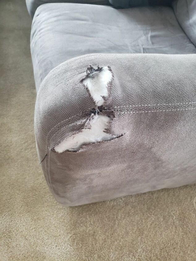 How Can I Repair A Ripped Couch Hometalk, How To Repair Torn Upholstery Sofa