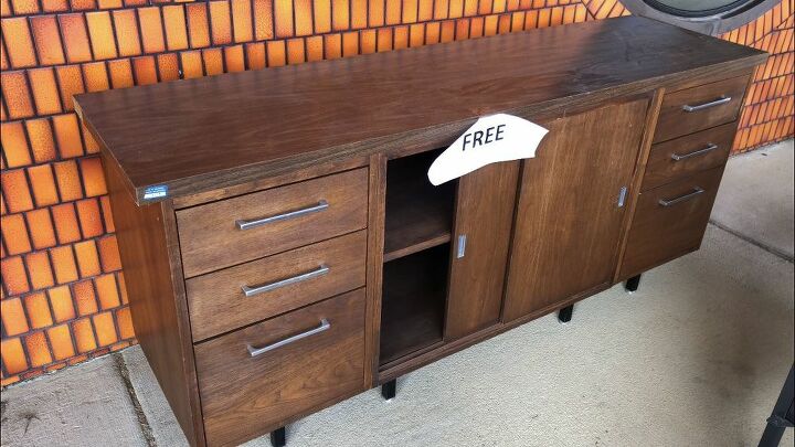 repurposed credenza sideboard
