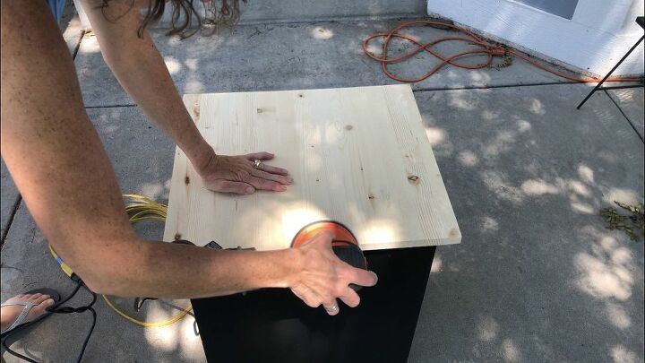 repurposed credenza sideboard