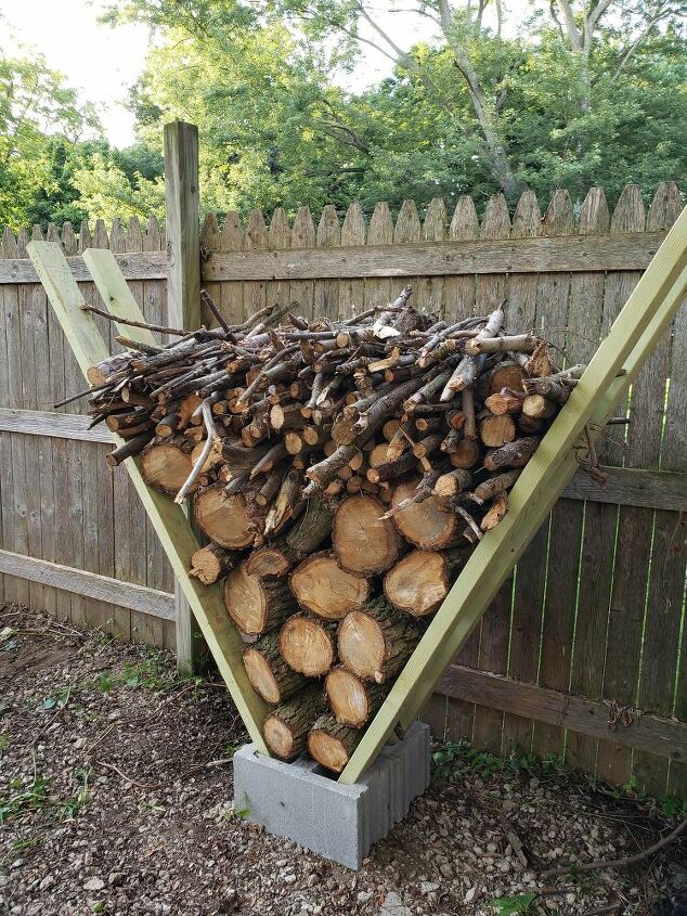 easiest firewood rack the v rack
