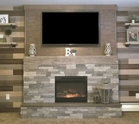 how to build a faux fireplace, The fireplace is now the room s focal point