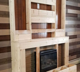 how to build a faux fireplace, Added support for the tv and the mantle