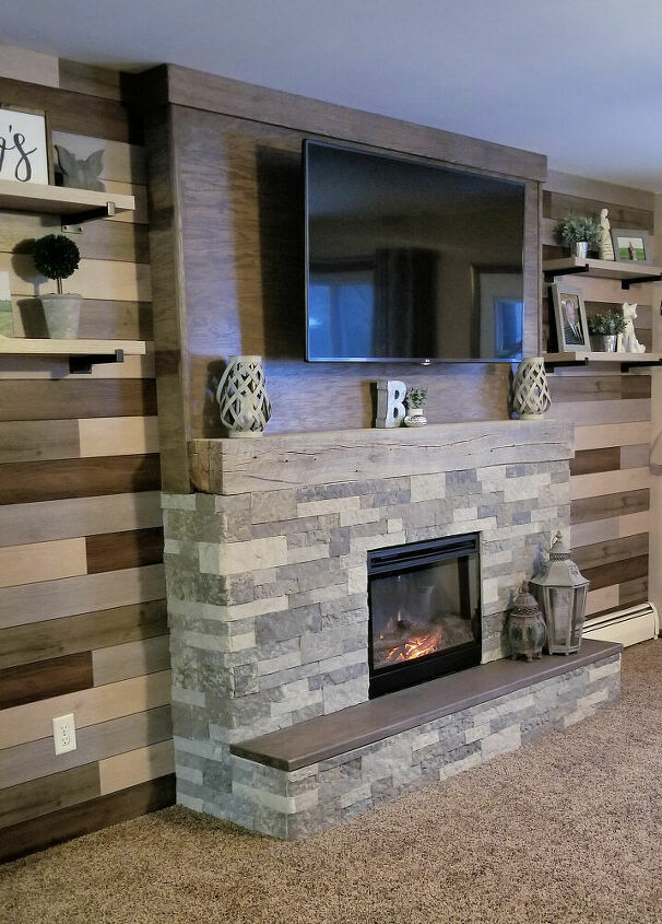 how to build a faux fireplace, The Faux Fireplace finished