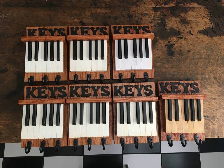 repurposed piano keys, All seven sets