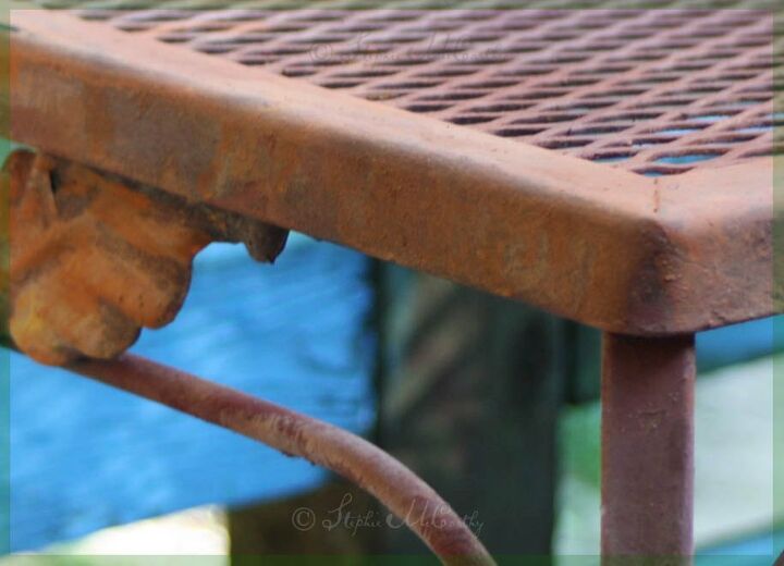 easy faux rust patina using wood ashes and paint