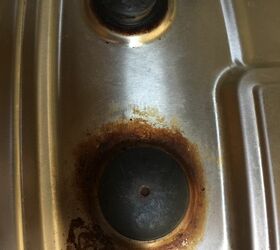 Cleaning stainless steel stove outlet top