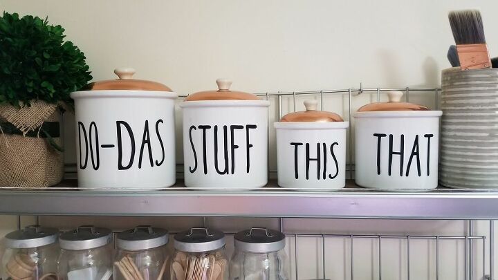 rae dunn inspired storage canisters