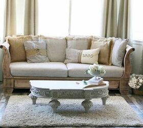 s wow your guests with these 14 amazing living room ideas, Make a gorgeous daybed from an old couch