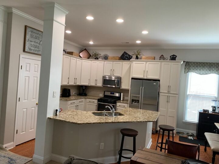 Should I Re Stain Or Paint My Cabinets Hometalk