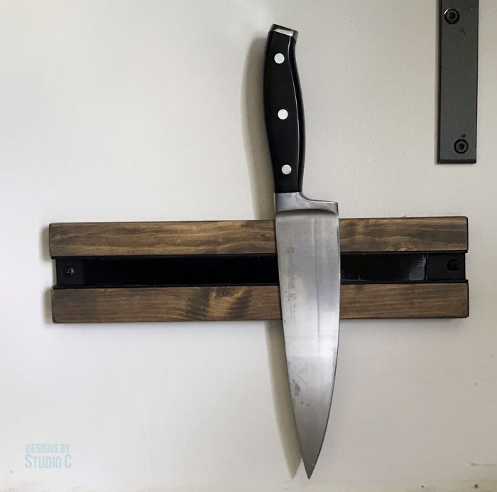 s 22 ways a little bit of wood goes a long way inside your home and out, Easy to Build Magnetic Knife Holder