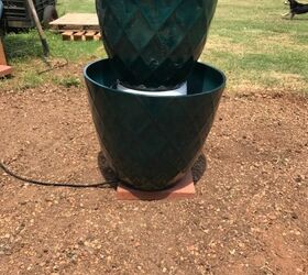 stacked planter fountain