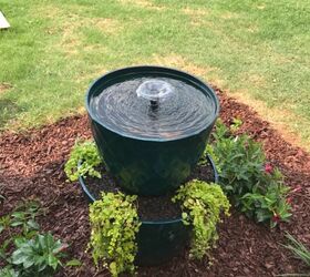 stacked planter fountain