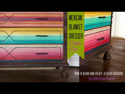 s 26 upgrades for people who aren t afraid of color, This colorful dresser makeover was inspired by a beautiful Mexican blanket