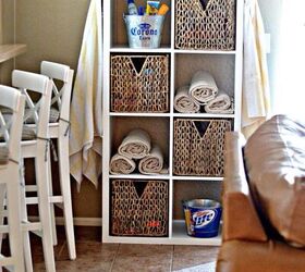 s 17 reasons why this wicker trend isn t going anywhere, Ikea Kallax Shelving as Surf Shack