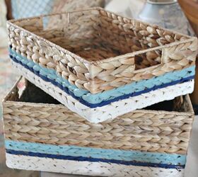 s 17 reasons why this wicker trend isn t going anywhere, Painting Wicker Baskets With A Paintbrush