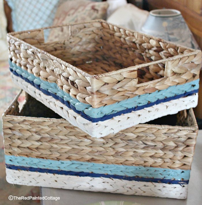 s 17 reasons why this wicker trend isn t going anywhere, Painting Wicker Baskets With A Paintbrush