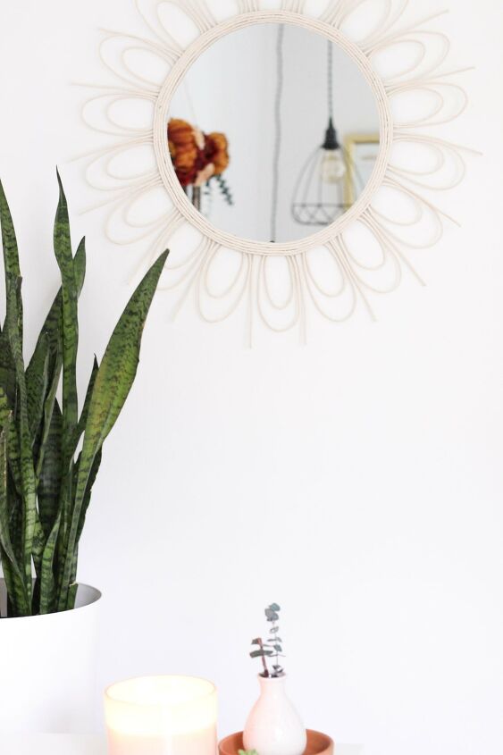 s 17 reasons why this wicker trend isn t going anywhere, DIY Rattan Style Mirror Using Rope