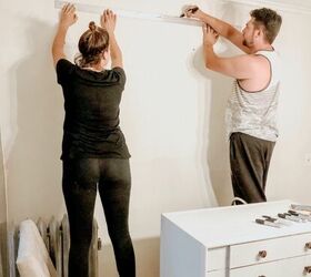 diy faux shiplap wall done with a sharpie, Create Lines