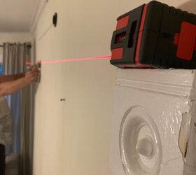 diy faux shiplap wall done with a sharpie, Laser Level