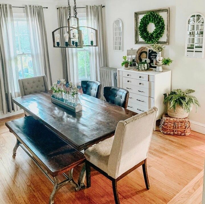 diy faux shiplap wall done with a sharpie, Dining Room