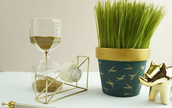 Gold Metallic Terracotta Flower Pots