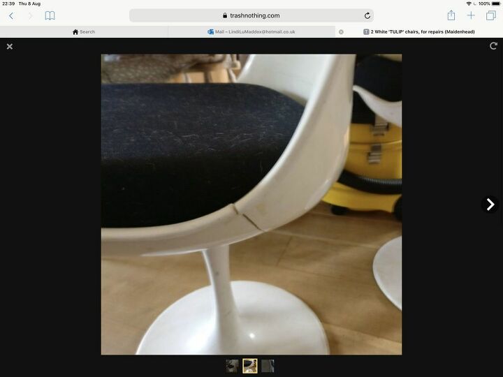 how can i repair a tulip chair pic