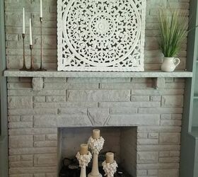 update your fireplace with whitewash
