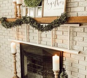 how to whitewash your brick fireplace, Marly s whitewashed brick fireplace