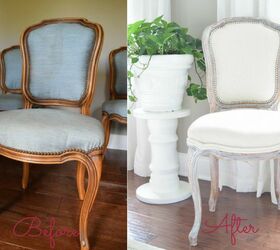 how to whitewash wood furniture, We white waxed and reupholstered these chairs