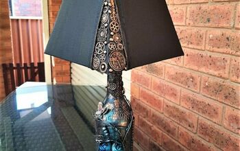 Recycled Bottle Steampunk Lamp
