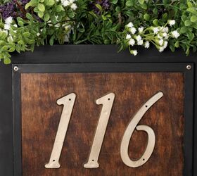 how to create a house number planter box from a thrift store find