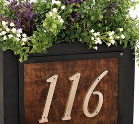 how to create a house number planter box from a thrift store find