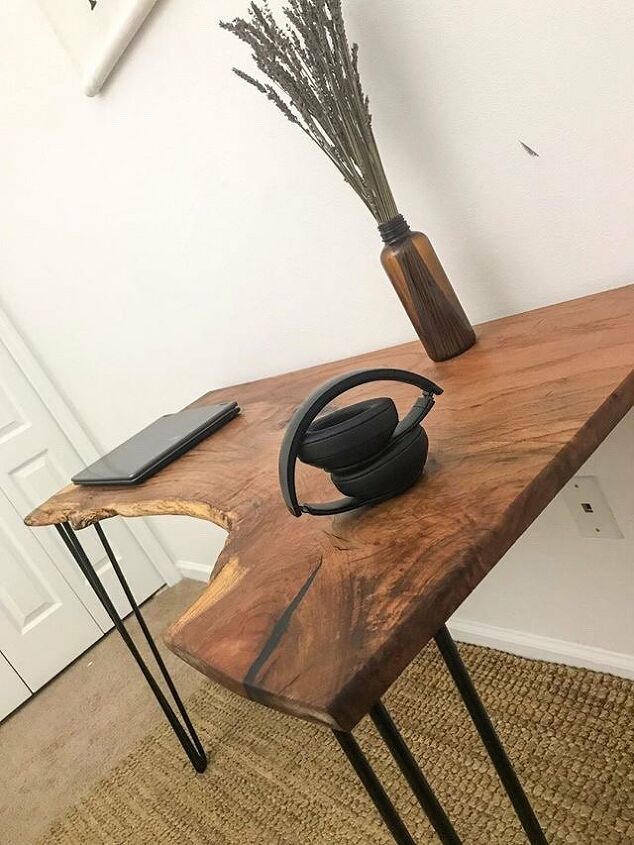 s 29 work spaces that make us wish we were going back to school, A live edge pecan wood desk