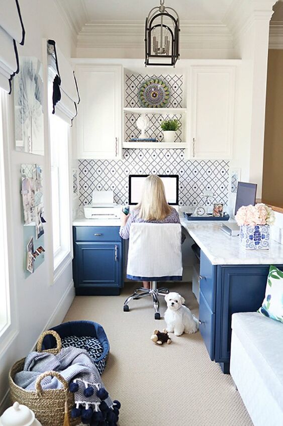 s 29 work spaces that make us wish we were going back to school, She paint stained these cabinets without sanding