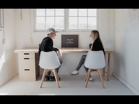 s 29 work spaces that make us wish we were going back to school, A simple plywood desk using minimal tools