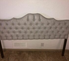 Painted Fabric Headboard  Bright Pink to  Calm Gray