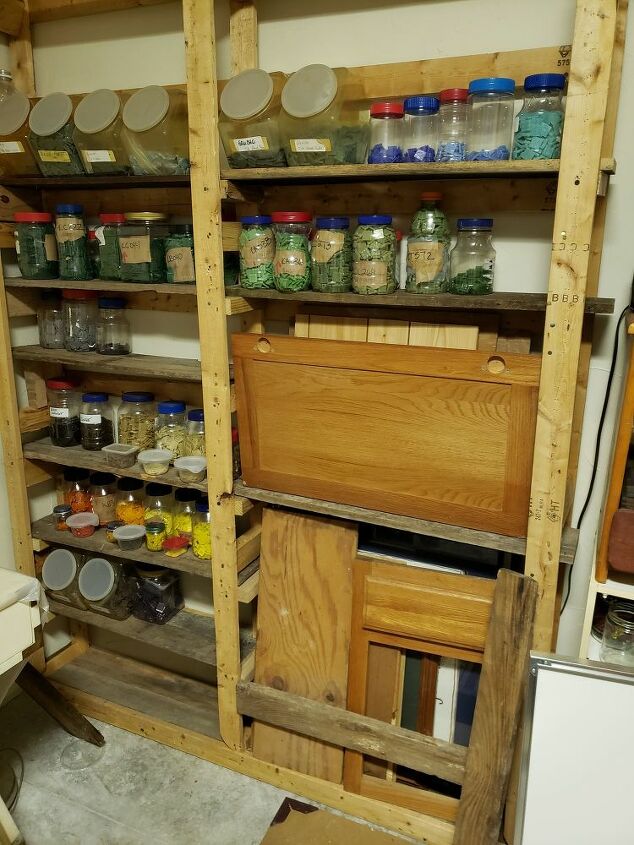 turn a discarded box spring into a shelf totally reclaimed