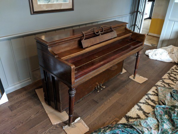 how to paint an old upright piano