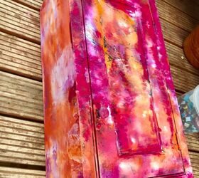 how to turn a dull old cupboard into bright tie dye effect must have, Transforming in process
