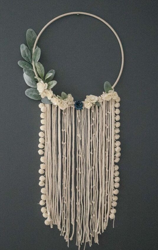 diy floral wall hanging dream catcher