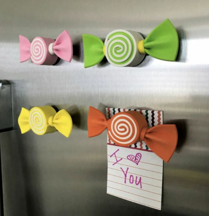 how to make these candy magnets with foamy