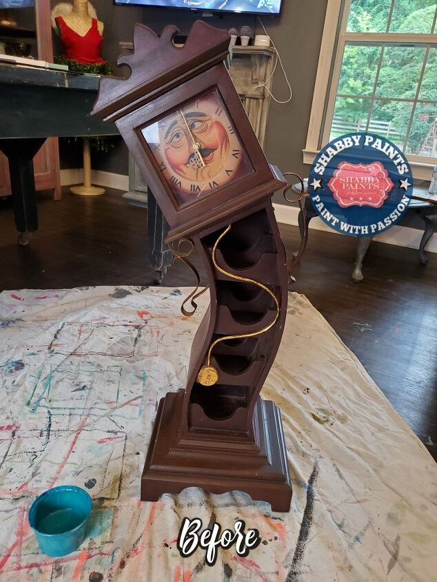 boho inspired drunken grandfather clock