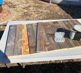 reusing worn out privacy fence, Cut each piece into 2 Ft Lengths