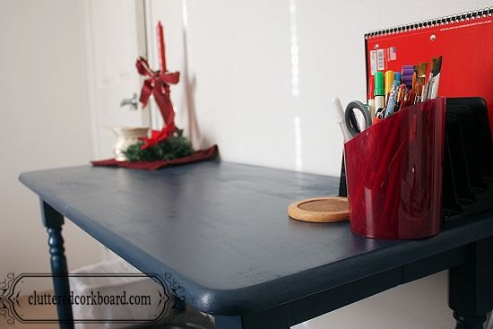 mesa de cozinha diy transformada em escrivaninha